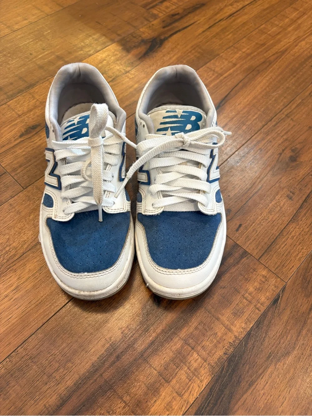 New Balance Unisex 480 Lifestyle Size 4.5 Youth White Blue Suede BB480LCB